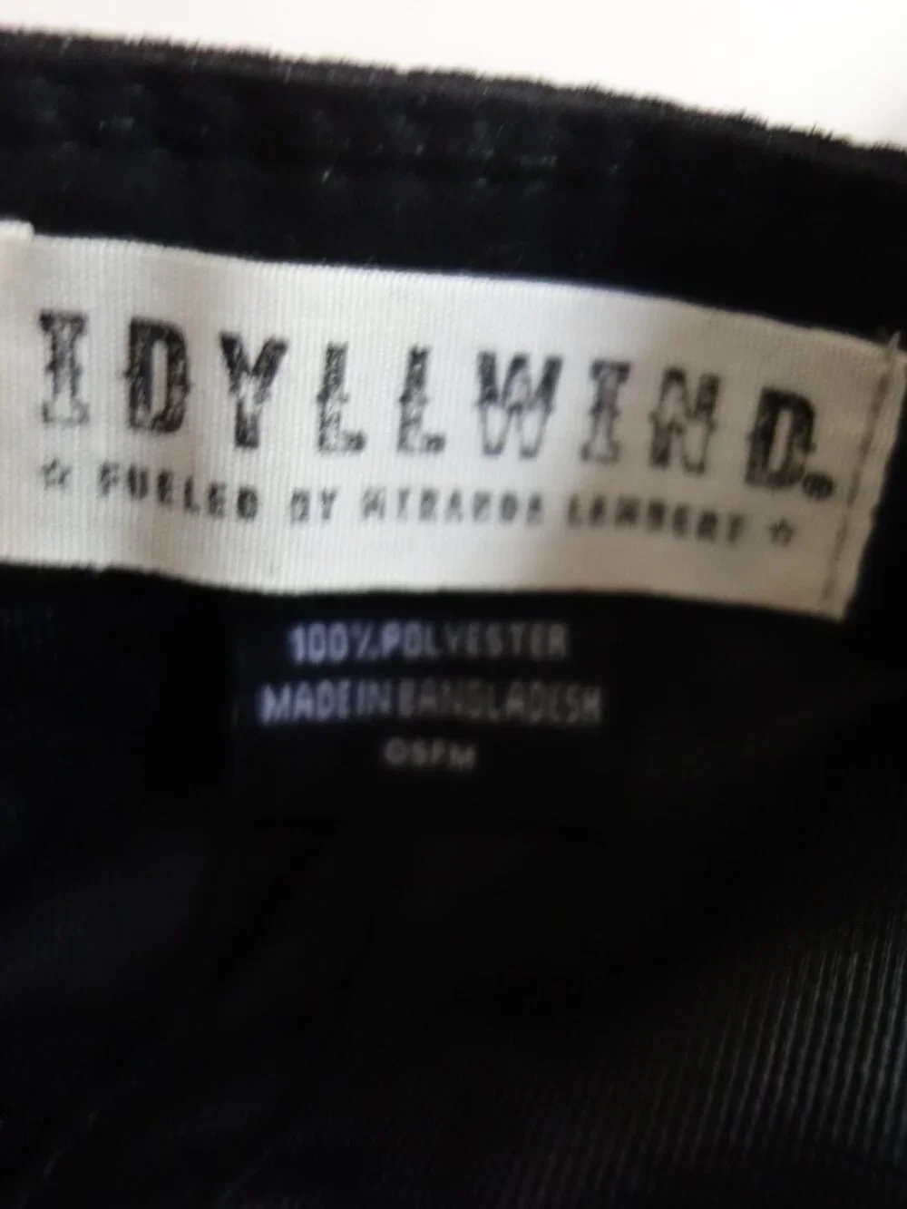 NWT IDYLLWIND Faux Suede Black Adjustable Cap “I Can’t People Today” - Picture 5 of 5